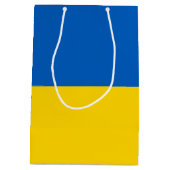 Ukraine Flagge ミディアムペーパーバッグ (裏面)