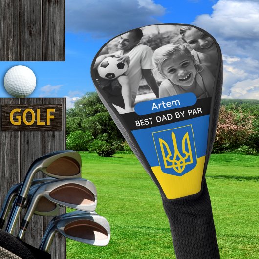 Ukraine Golf, Best Dad, Ukrainian Flag, Photo ゴルフヘッドカバー