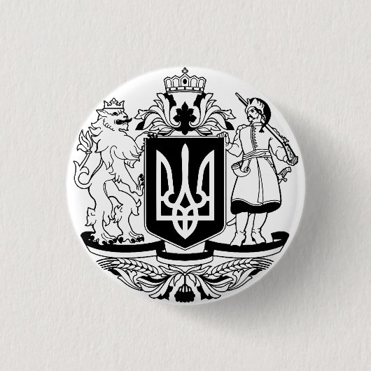 Ukraine Greater coat of arms 缶バッジ (正面)