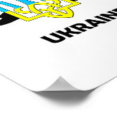 Ukraine Is Power! Emblem Of Ukraine. Trident.  ポスター (角)