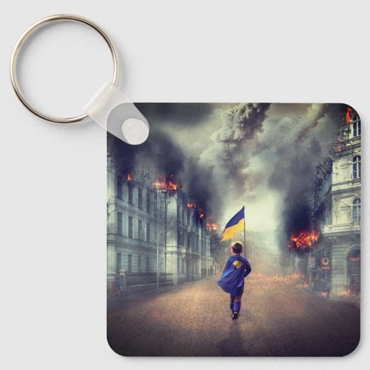 UKRAINE Keychainを自由に キーホルダー (正面)