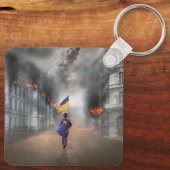 UKRAINE Keychainを自由に キーホルダー (裏面)