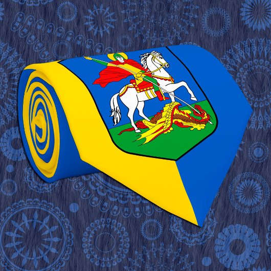 Ukraine & Kyiv Coat of Arms, Knight Herb / Україна ネクタイ