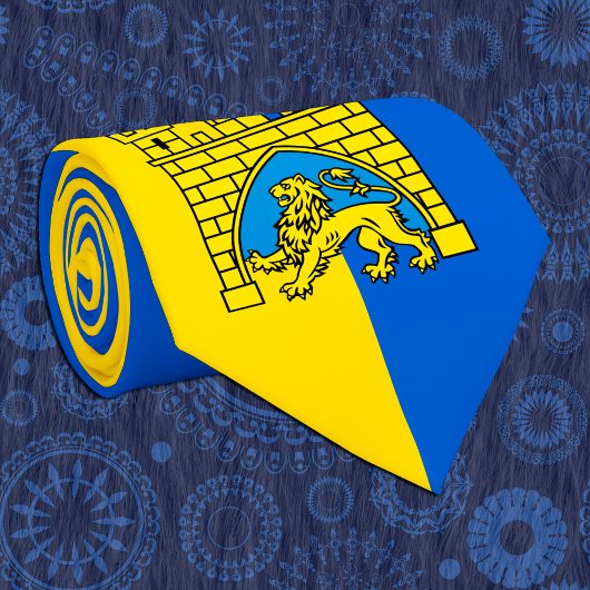 Ukraine & Lviv City - Coat of Arms, Ukrainian Flag ネクタイ