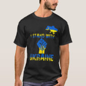 Ukraine Map Pray For Ukraine Tシャツ (正面)
