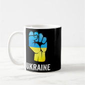 Ukraine Map With Flag Colours Ukrainian Pride Men  コーヒーマグカップ (左)