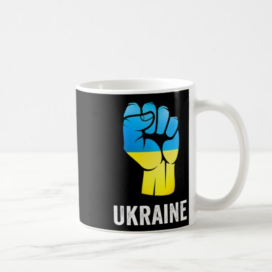 Ukraine Map With Flag Colours Ukrainian Pride Men  コーヒーマグカップ (右)