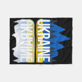 Ukraine Mountain Reflections Ukrainian Nature Souv フリースブランケット (正面(横))