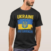UKRAINE Never Surrenders Tee Support Ukraine Ukrai Tシャツ (正面)