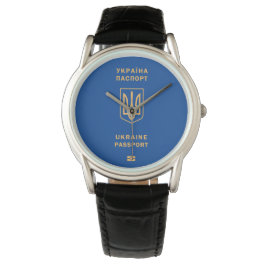 Ukraine passport wristwatch 腕時計