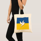 Ukraine Peace Dove Flag トートバッグ (正面(商品))