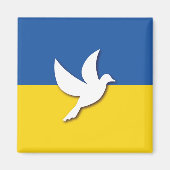 Ukraine Peace Dove Flag マグネット (正面)