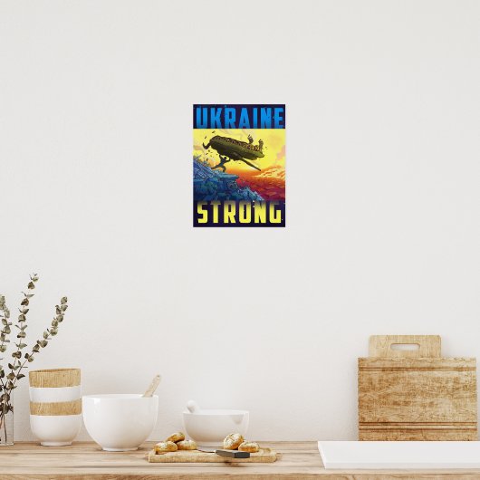 UKRAINE STRONG - poster ポスター (キッチン)