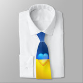 Ukraine - Support - Freedom Peace - Ukrainian Flag ネクタイ (タイ)