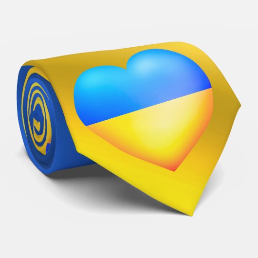 Ukraine - Support - Freedom Peace - Ukrainian Flag ネクタイ (ロール)