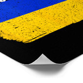 Ukraine Support Ukraine Flag Freedom Solidarity  ポスター (角)