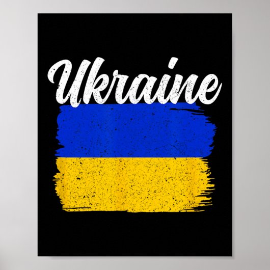 Ukraine Support Ukraine Flag Freedom Solidarity  ポスター (正面)