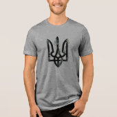 UKRAINE. Trident. Ukrainian Coat of Arms. トライブレンドＴシャツ (正面)