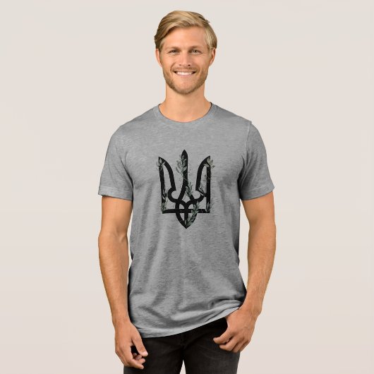 UKRAINE. Trident. Ukrainian Coat of Arms. トライブレンドＴシャツ