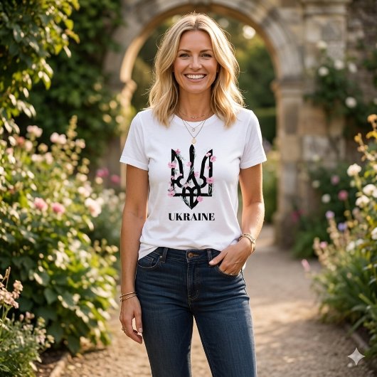 UKRAINE. Trident. Ukrainian Coat of Arms.  トライブレンドＴシャツ