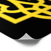 Ukraine Trident - Ukrainian Tryzub Symbol  ポスター (角)