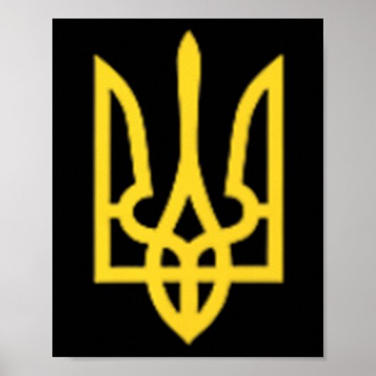 Ukraine Trident - Ukrainian Tryzub Symbol  ポスター (正面)