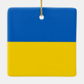 Ukraine (Ukrainian) Flag セラミックオーナメント (裏面)