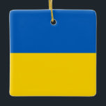 Ukraine (Ukrainian) Flag  セラミックオーナメント<br><div class="desc">Customizable World Flag Products - Please feel free to add your own text.</div>