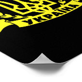 Ukraine Ukrainian Kiew Trysub Flag 16  ポスター (角)
