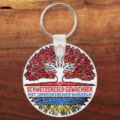 Ukraine Ukrainisch Schweizer Schweiz Baum Wurzel キーホルダー (裏面)