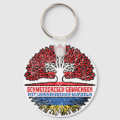 Ukraine Ukrainisch Schweizer Schweiz Baum Wurzel キーホルダー (裏面)