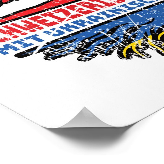 Ukraine Ukrainisch Schweizer Schweiz Baum Wurzel ポスター (角)