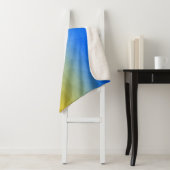 Ukraine yellow blue geometric mesh pattern シェルパブランケット (インサイチュ)