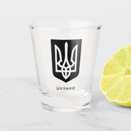 Ukraine's Tryzub Contemporary Graphic Emblem ショットグラス