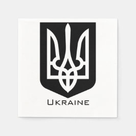 Ukraine's Tryzub Contemporary Graphic Emblem スタンダードカクテルナプキン