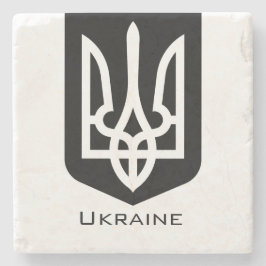 Ukraine's Tryzub Contemporary Graphic Emblem ストーンコースター