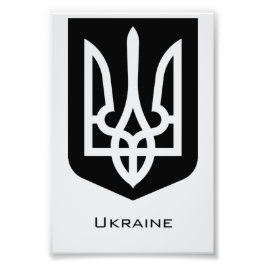 Ukraine's Tryzub Contemporary Graphic Emblem フォトプリント