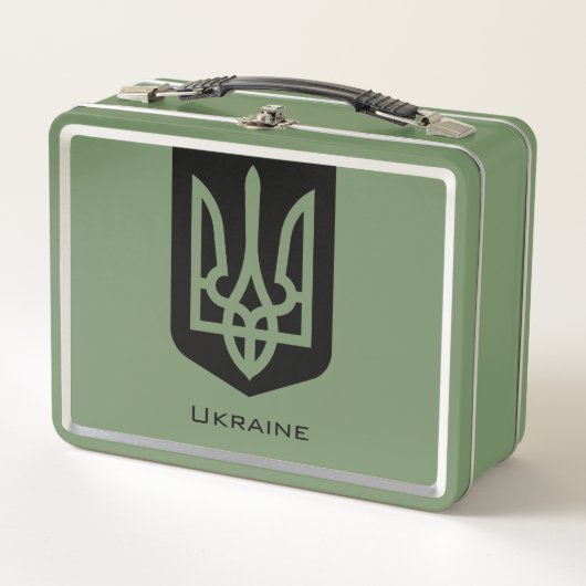Ukraine's Tryzub Contemporary Graphic Emblem メタルランチボックス (正面)