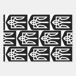 Ukraine's Tryzub Contemporary Graphic Emblem ラッピングペーパーシート