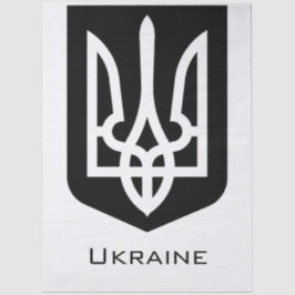 Ukraine's Tryzub Contemporary Graphic Emblem 薄葉紙