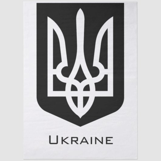 Ukraine's Tryzub Contemporary Graphic Emblem 薄葉紙 (正面)