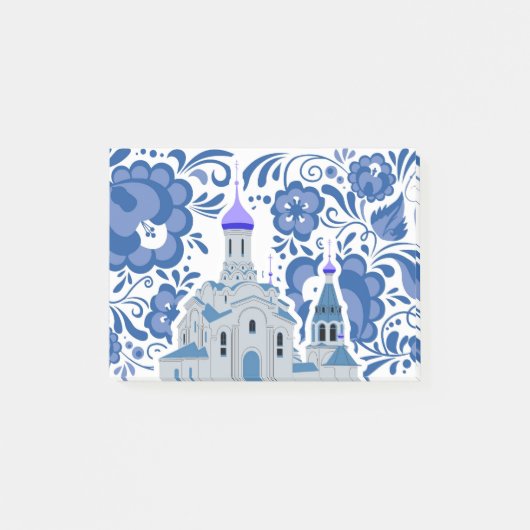 Ukrainian Churches of Kiev Blue and White ポストイット (正面)