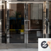 Ukrainian Coat of Arms - Trident I Support Ukraine ウィンドウサイン (オフィスドア)