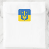 Ukrainian Coat of Arms. Trident. Truzyb. Sheet of スクエアシール (バッグ)