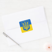 Ukrainian Coat of Arms. Trident. Truzyb. Sheet of スクエアシール (封筒)