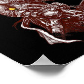 Ukrainian Cossack Warrior Holding Sword Fighting F ポスター (角)