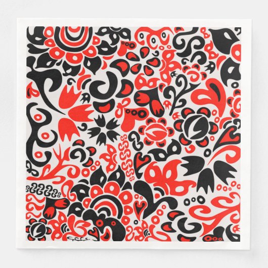 Ukrainian ethnic folk art floral pattern absrtact  (正面)