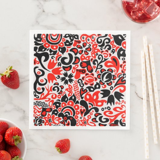 Ukrainian ethnic folk art floral pattern absrtact  (インサイチュ)