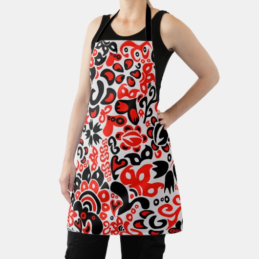 Ukrainian ethnic folk art floral pattern absrtact エプロン (インサイチュ)