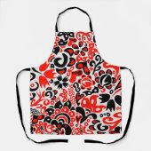 Ukrainian ethnic folk art floral pattern absrtact エプロン (正面)